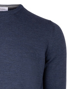 Fashion Fit Crew Neck Merino Pullover Denim Stl 56