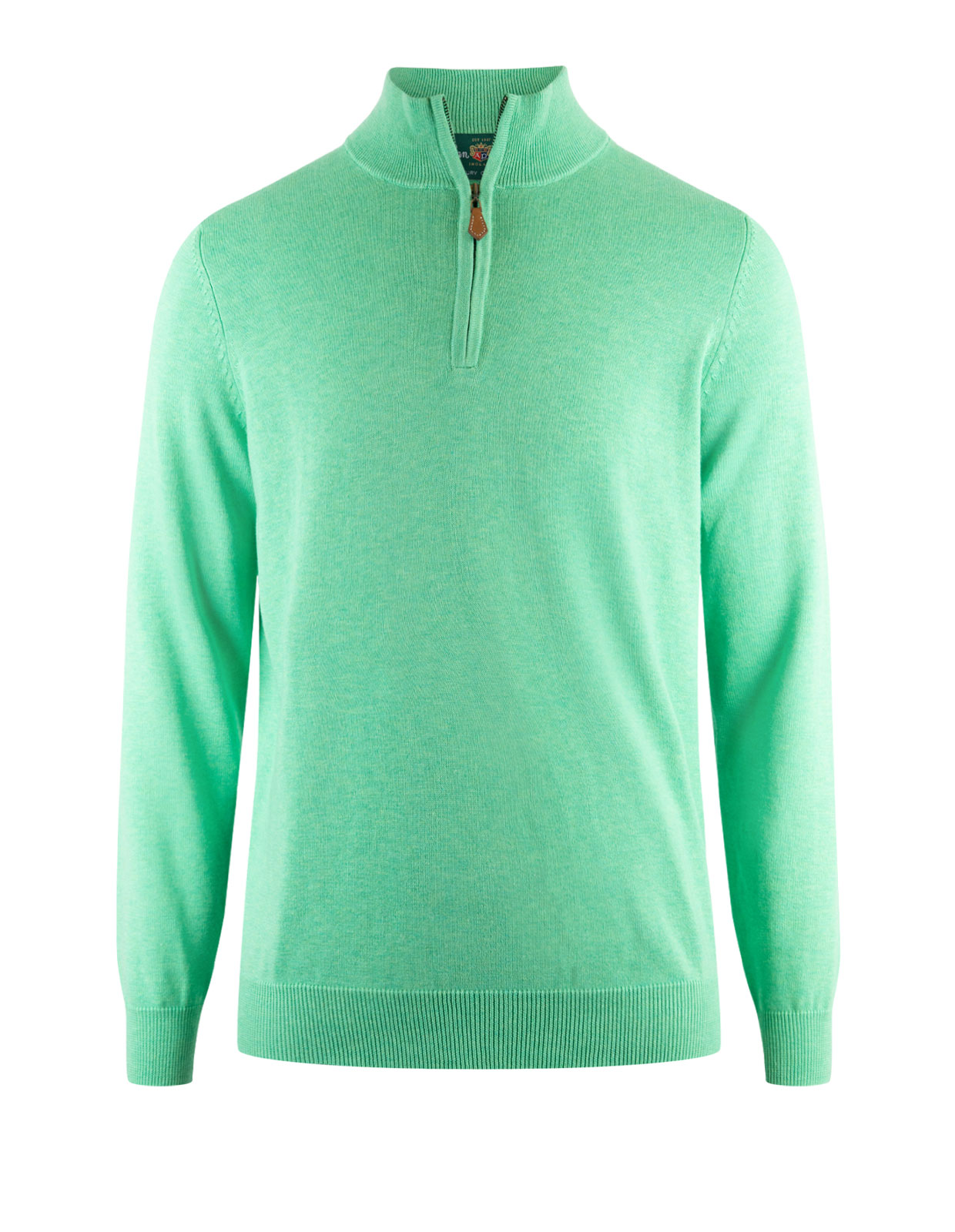 Selhurst Half Zip Bomull/Cashmere Mintgrön