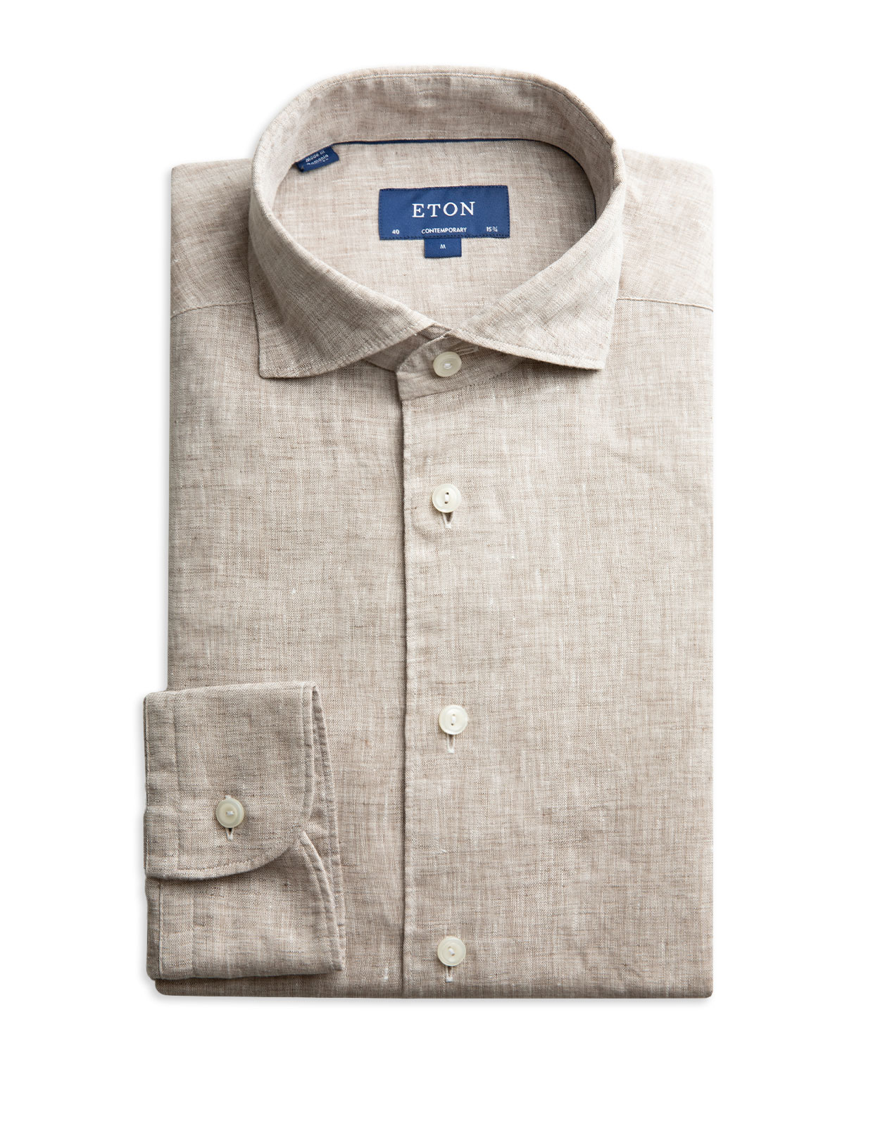 Contemporary Fit Soft Linen Shirt Brown