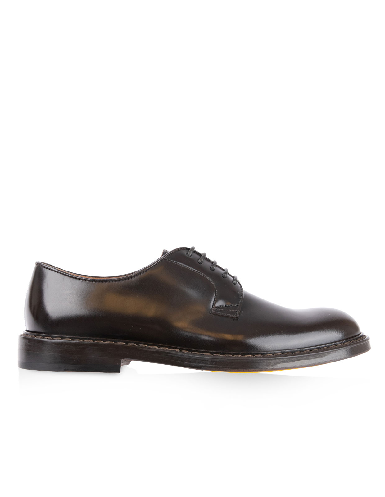 Derby Crimp Leather Dark Brown Stl 44.5