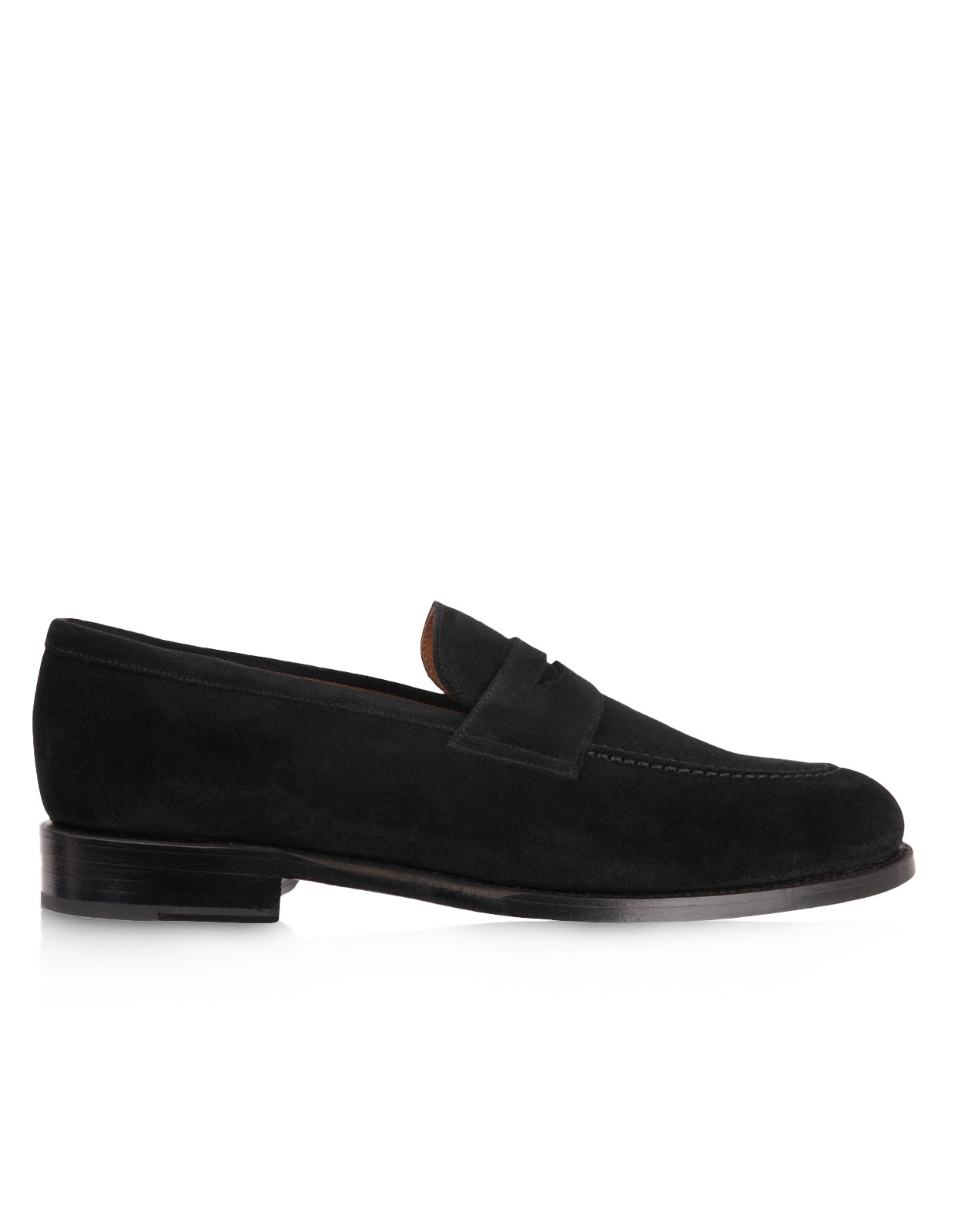 Penny Loafers Suede Black Stl 6