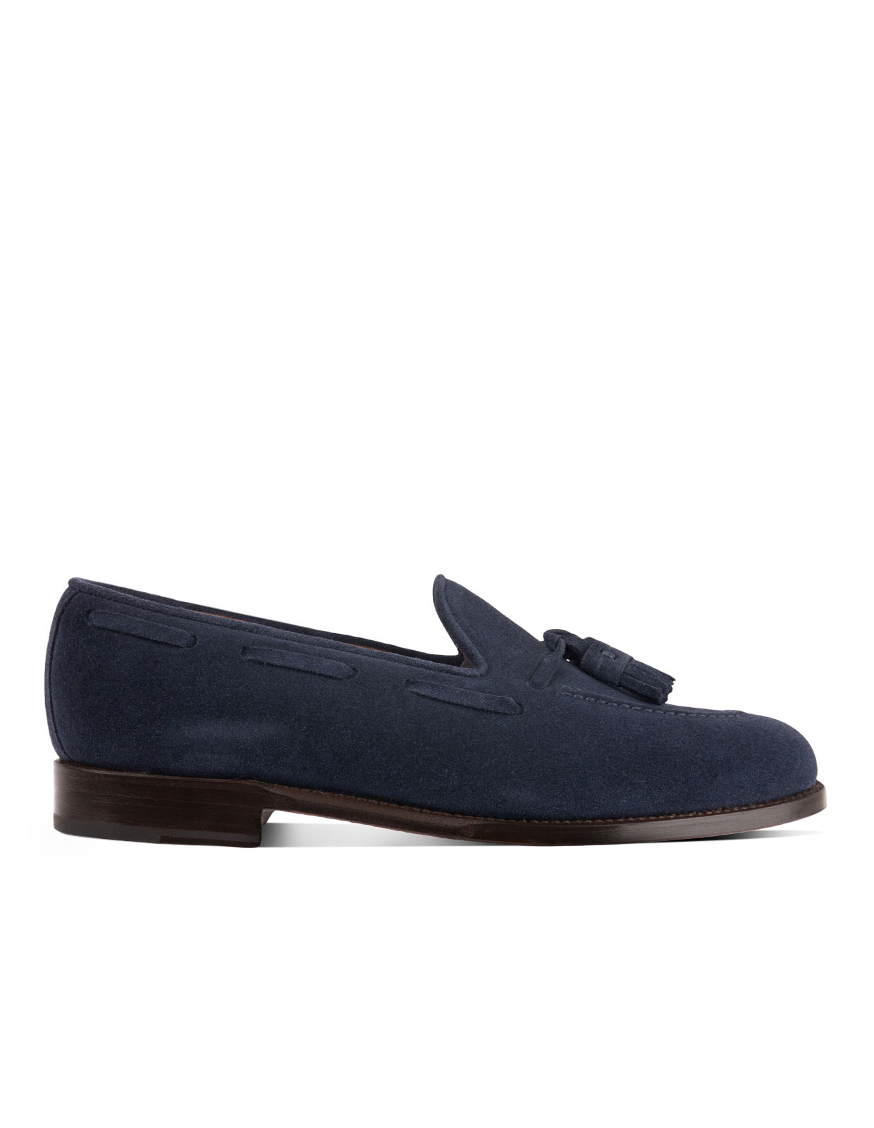 Tassel Loafers Mocka Blå Stl 7