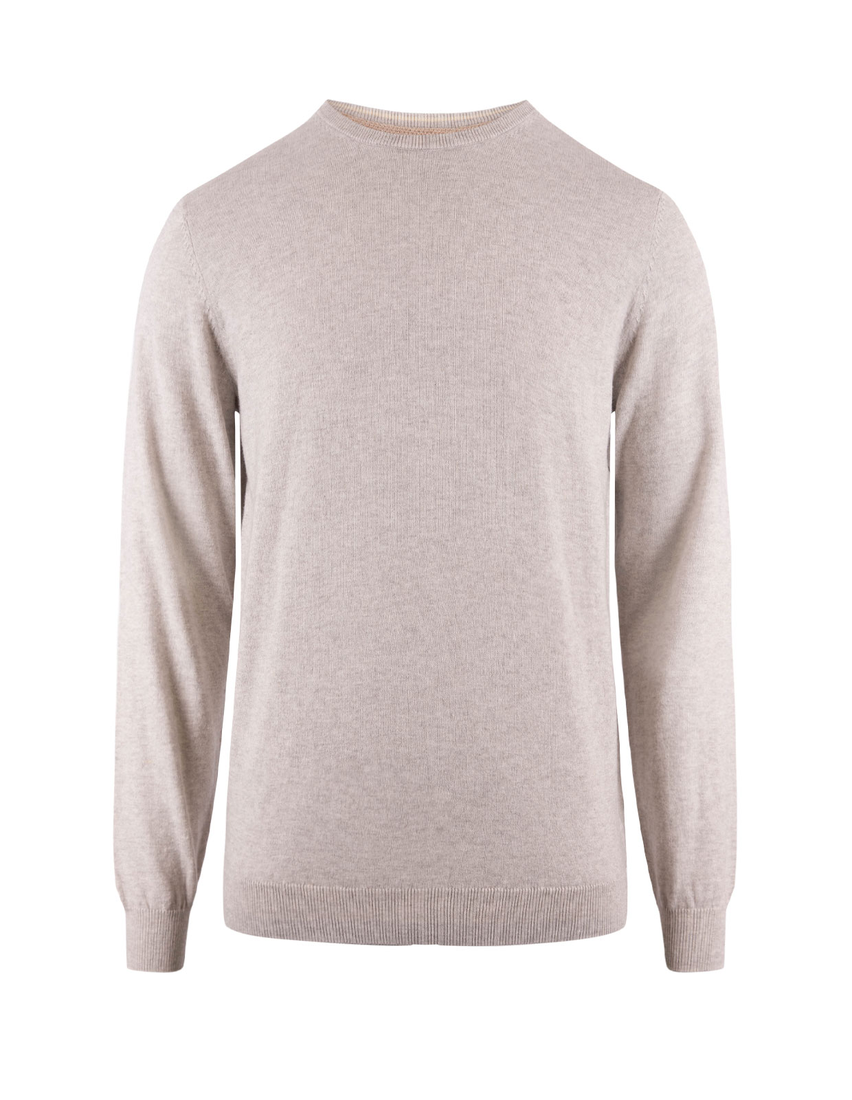 Crew Neck Knit W E-Patch Grey