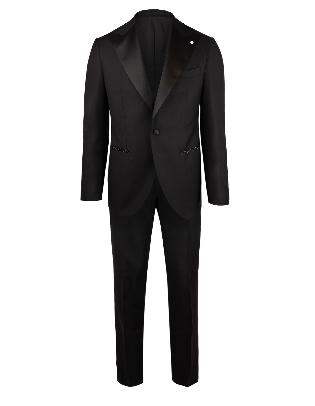 Smoking Peak Lapel Guabello Black