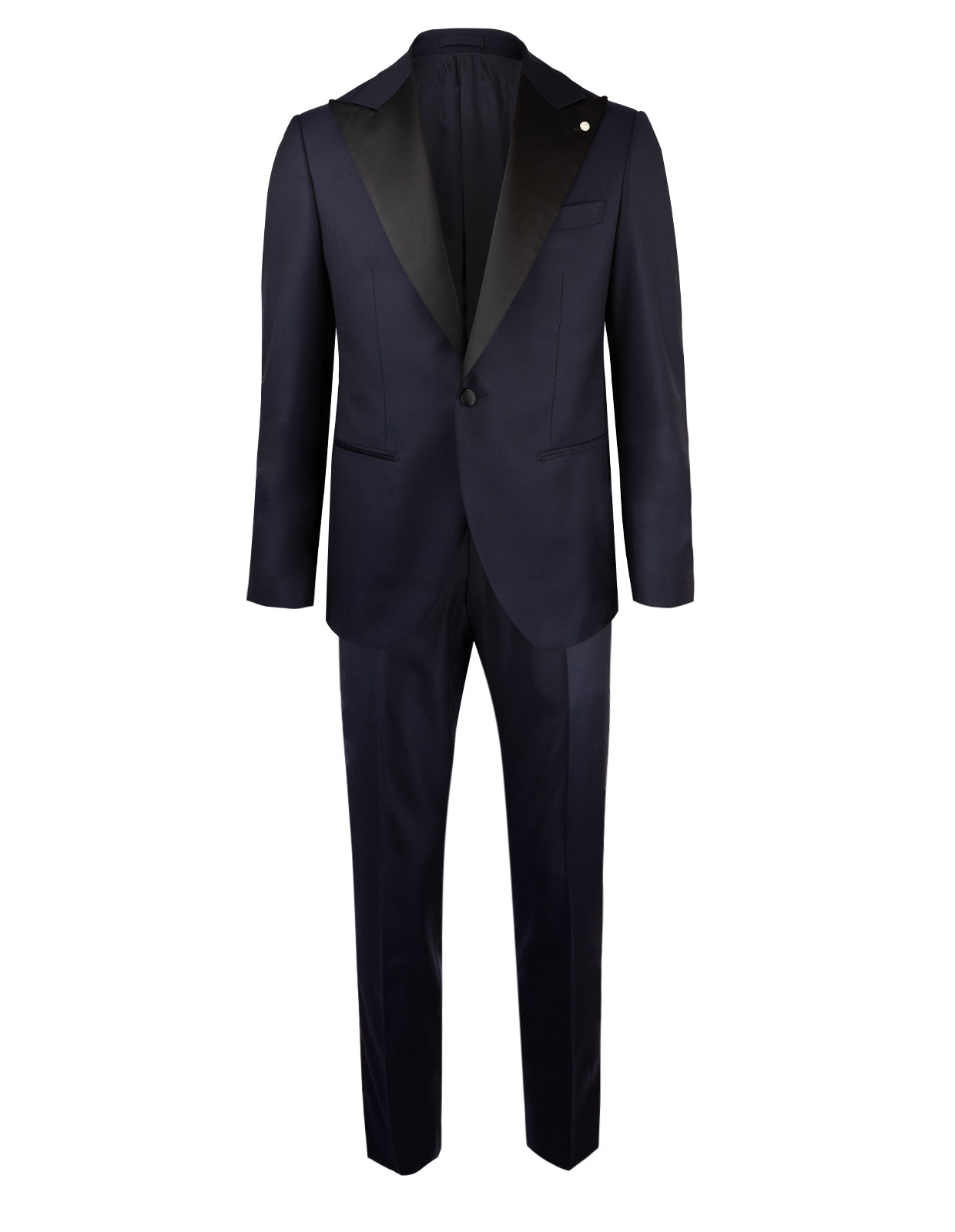 Smoking Peak Lapel Guabello Navy Stl 52