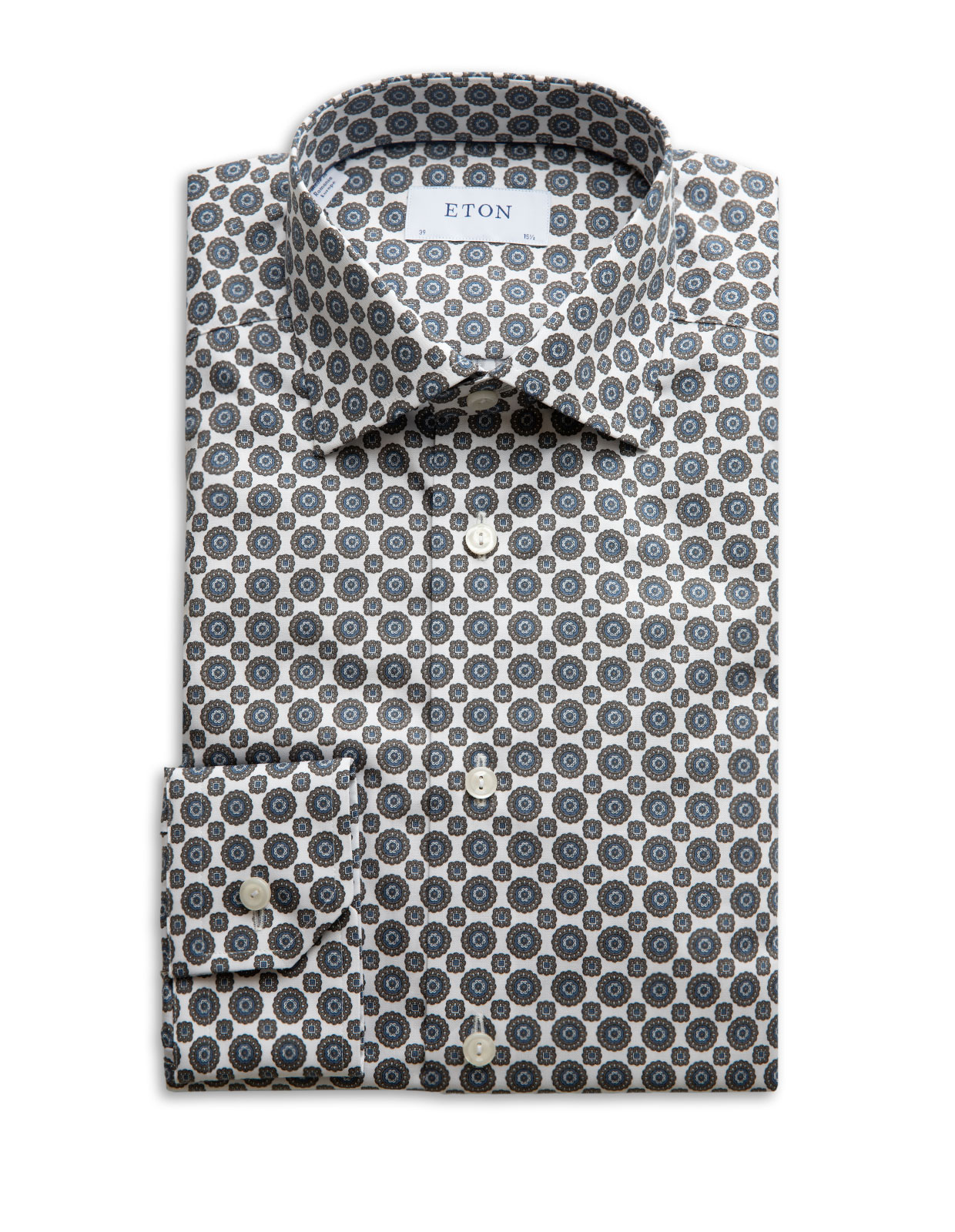 Contemporary Fit Skjorta Geometric Print Brun