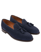 Tassel Loafers Mocka Blå Stl 9.5