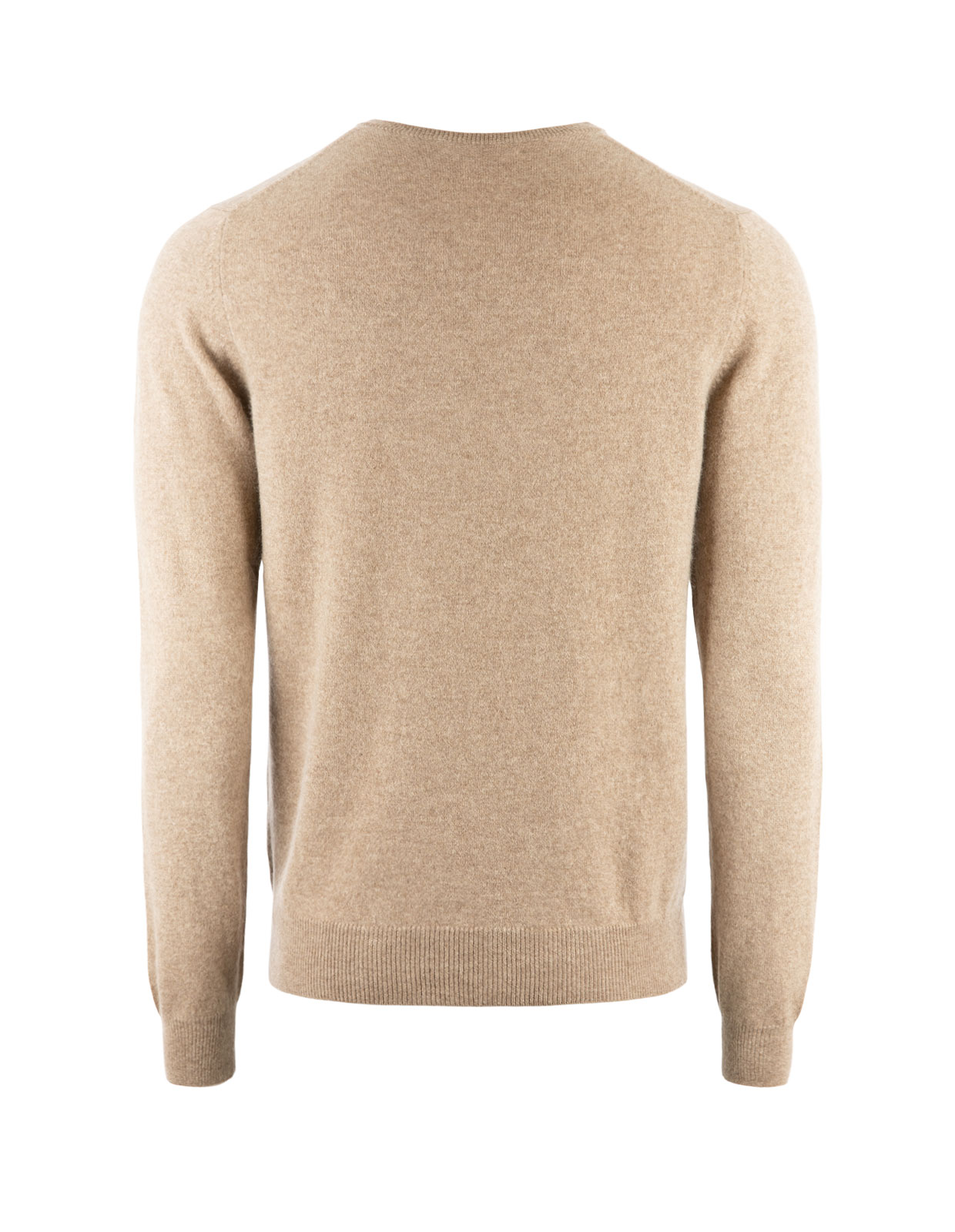 Rundhalsad Tröja Cashmere Beige Melerad