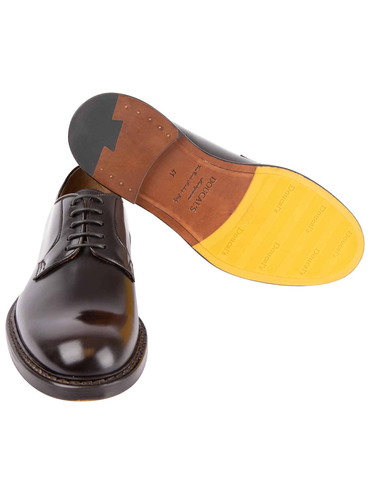 Derby Crimp Leather Dark Brown Stl 44.5