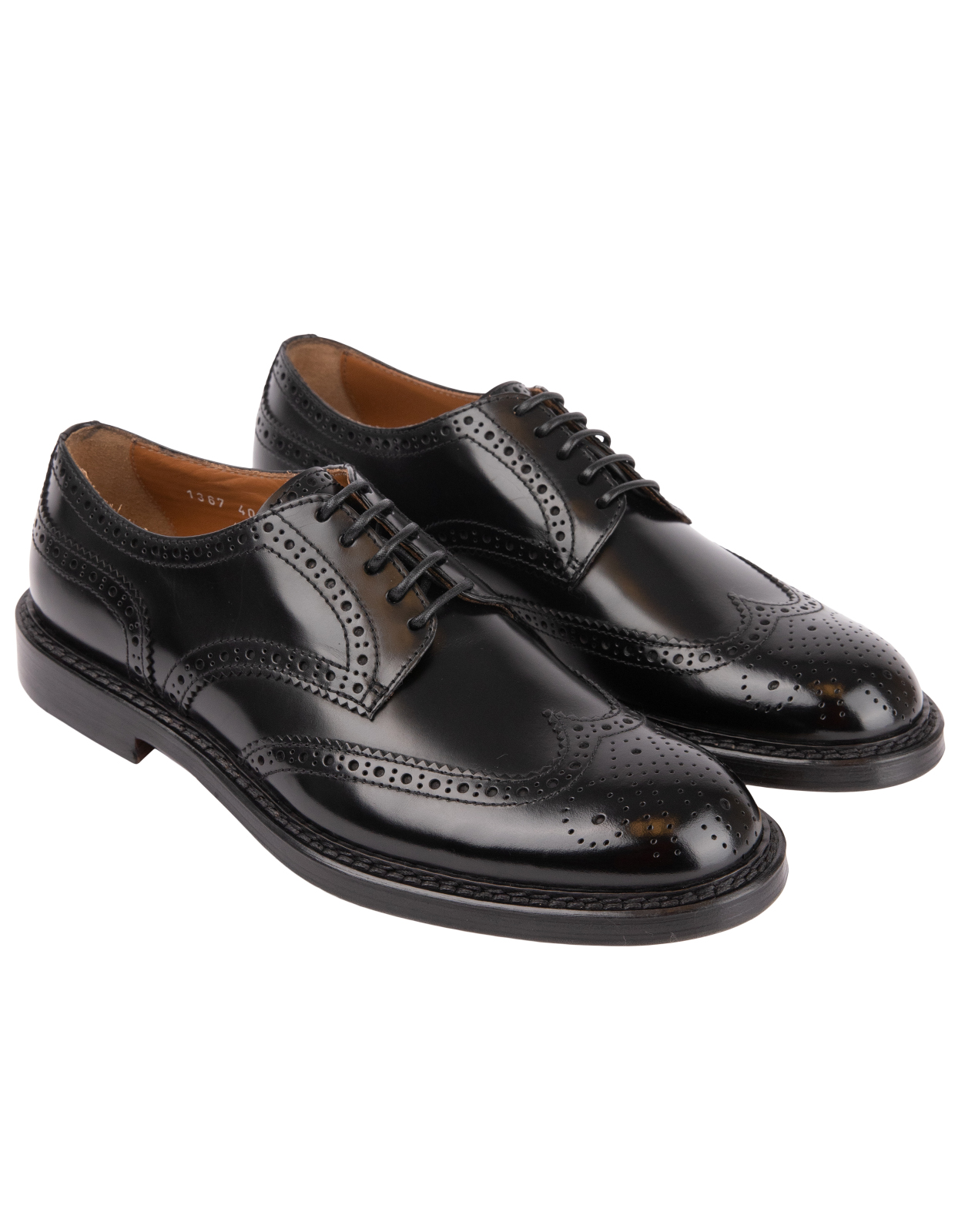 Derby Half Wing Brogues Nero Stl 41.5