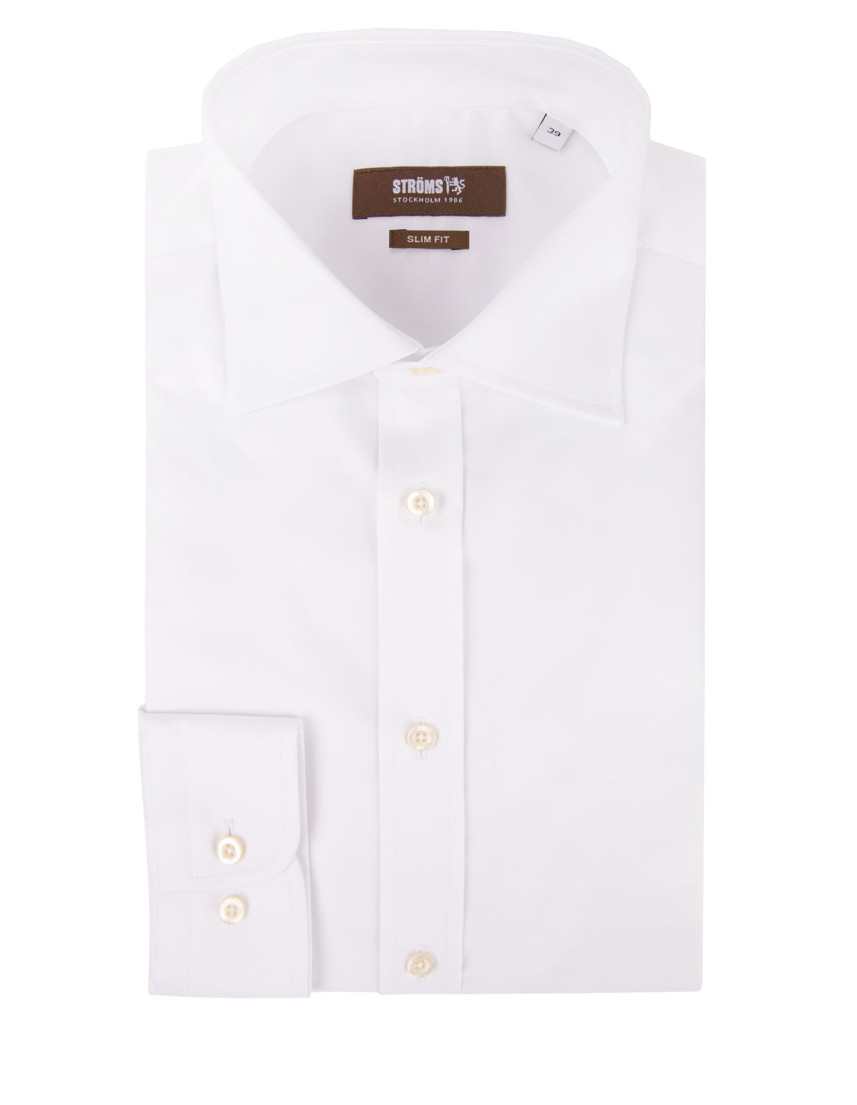 Slim Fit Skjorta Bomull White Stl 42