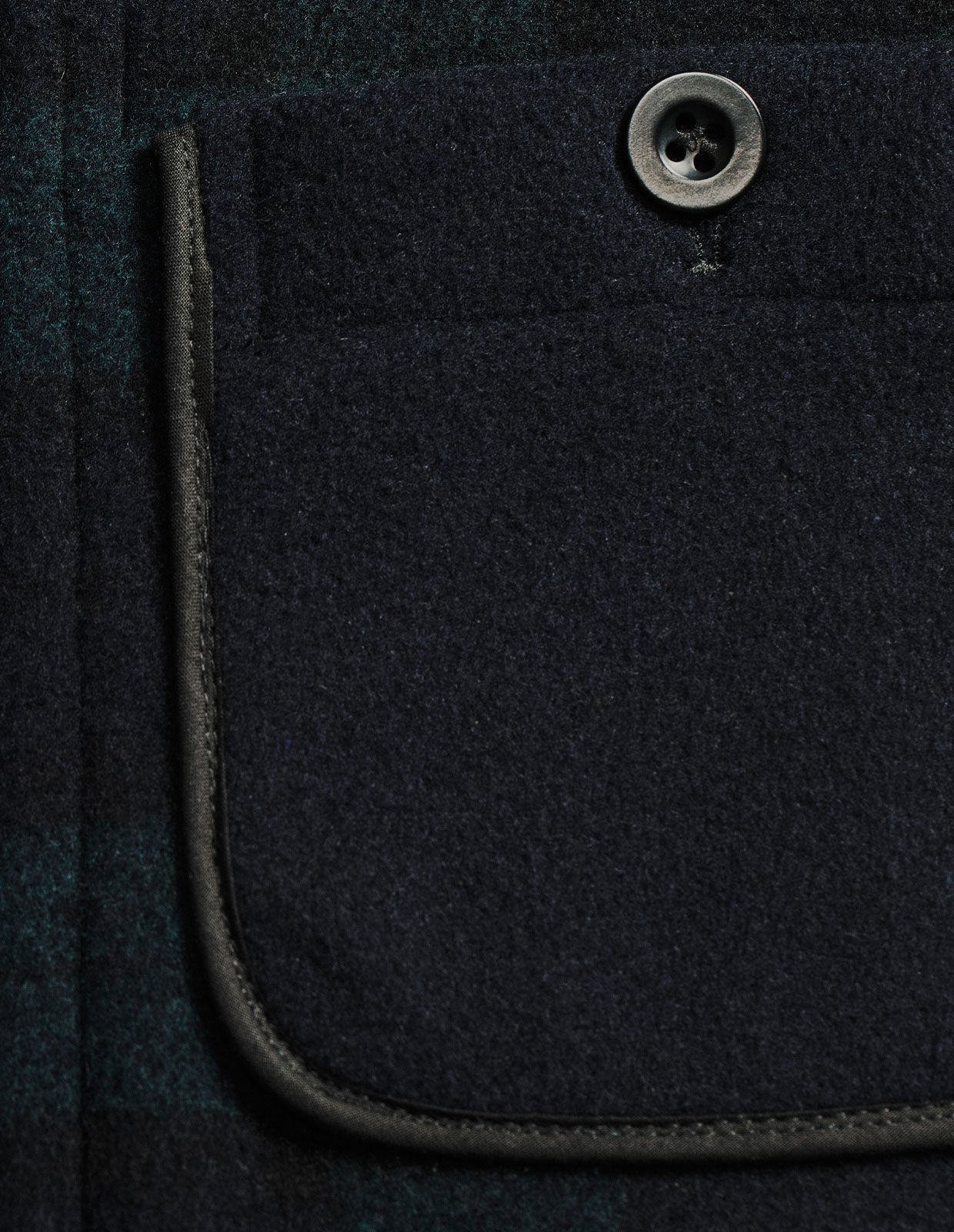 Morris Duffle Coat Navy Blackwatch Stl M