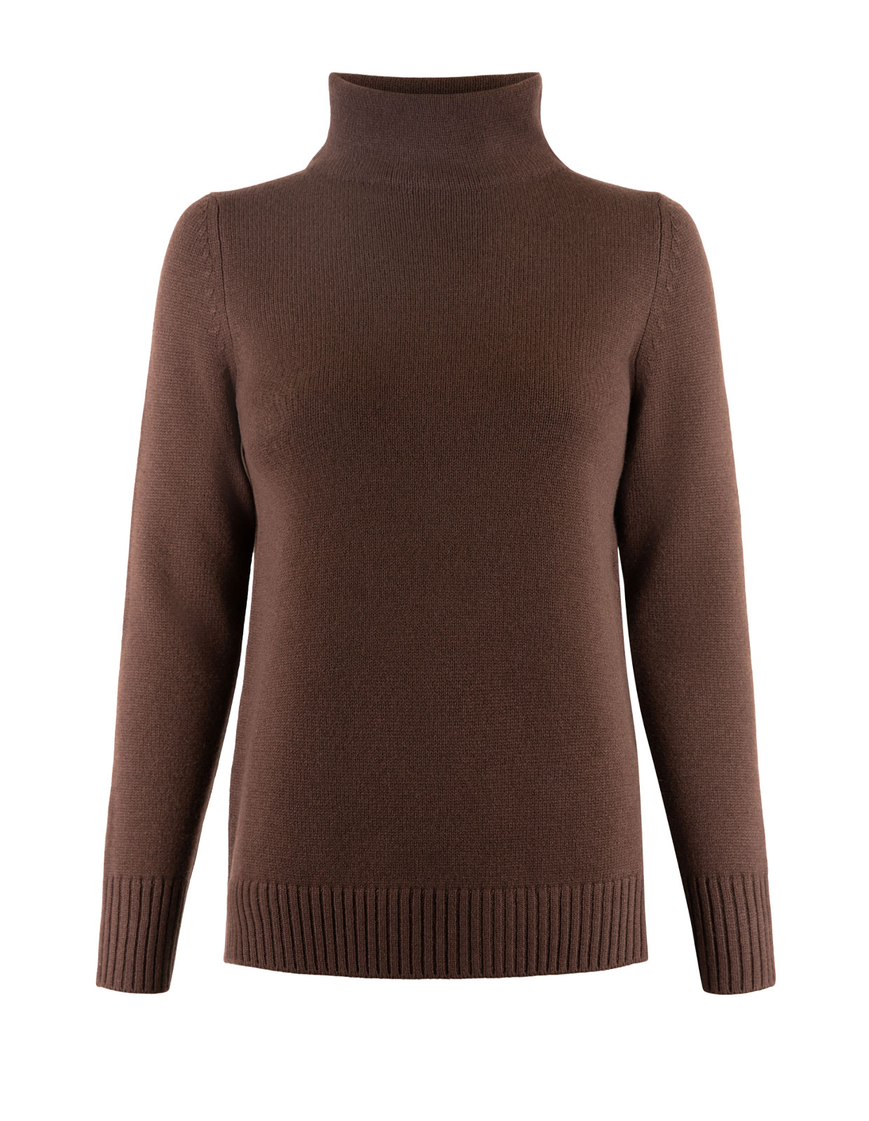 Polotröja Ull/Cashmere Brun