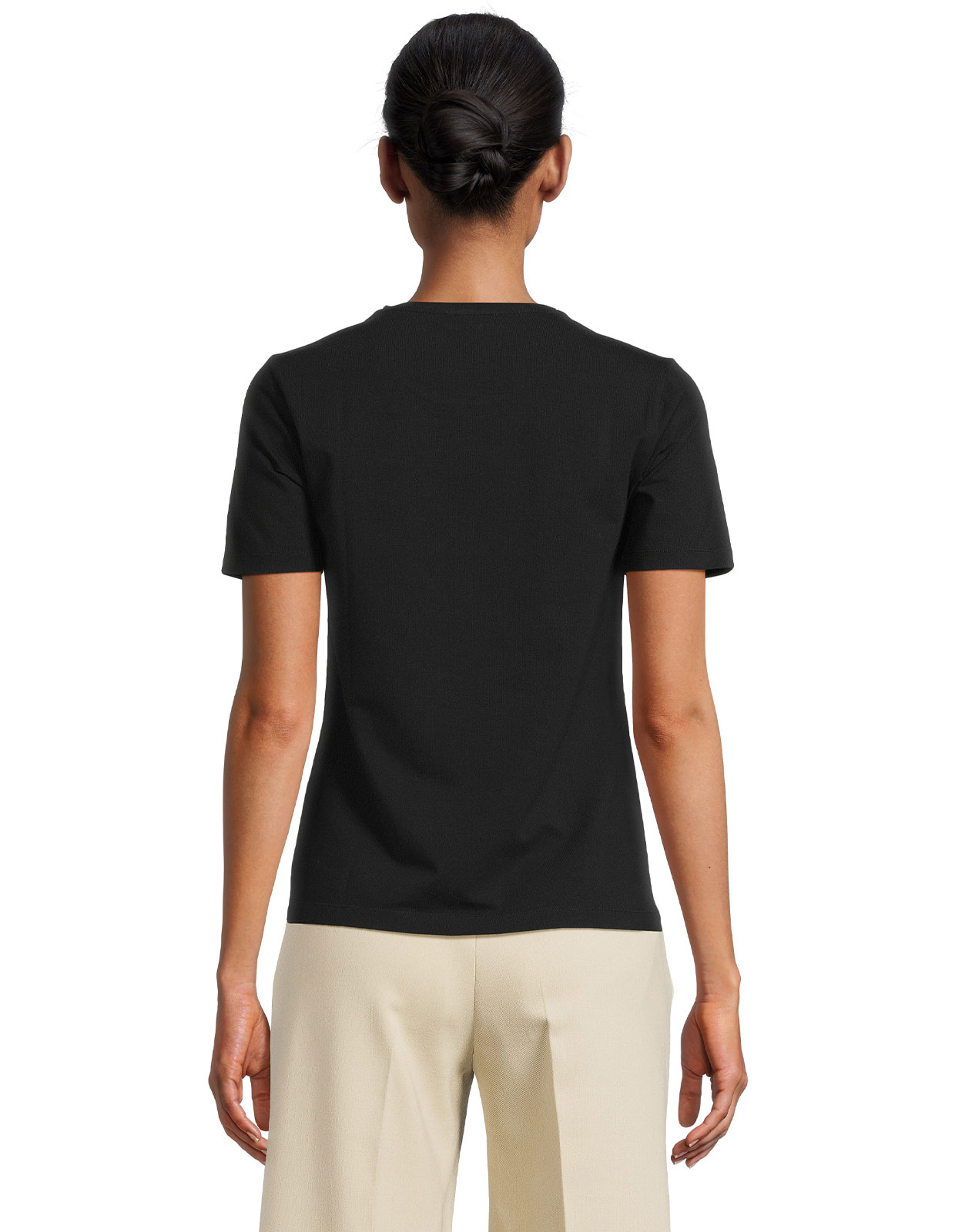 Samina Cotton Jersey T-Shirt Svart Stl XS