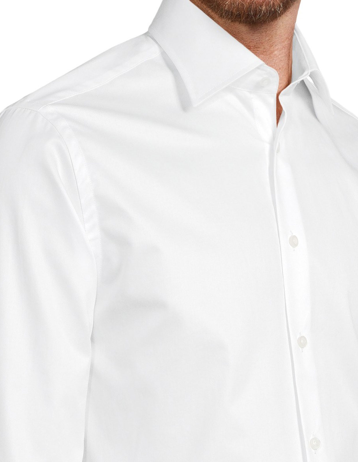 Slim Fit Skjorta Bomull White Stl 41