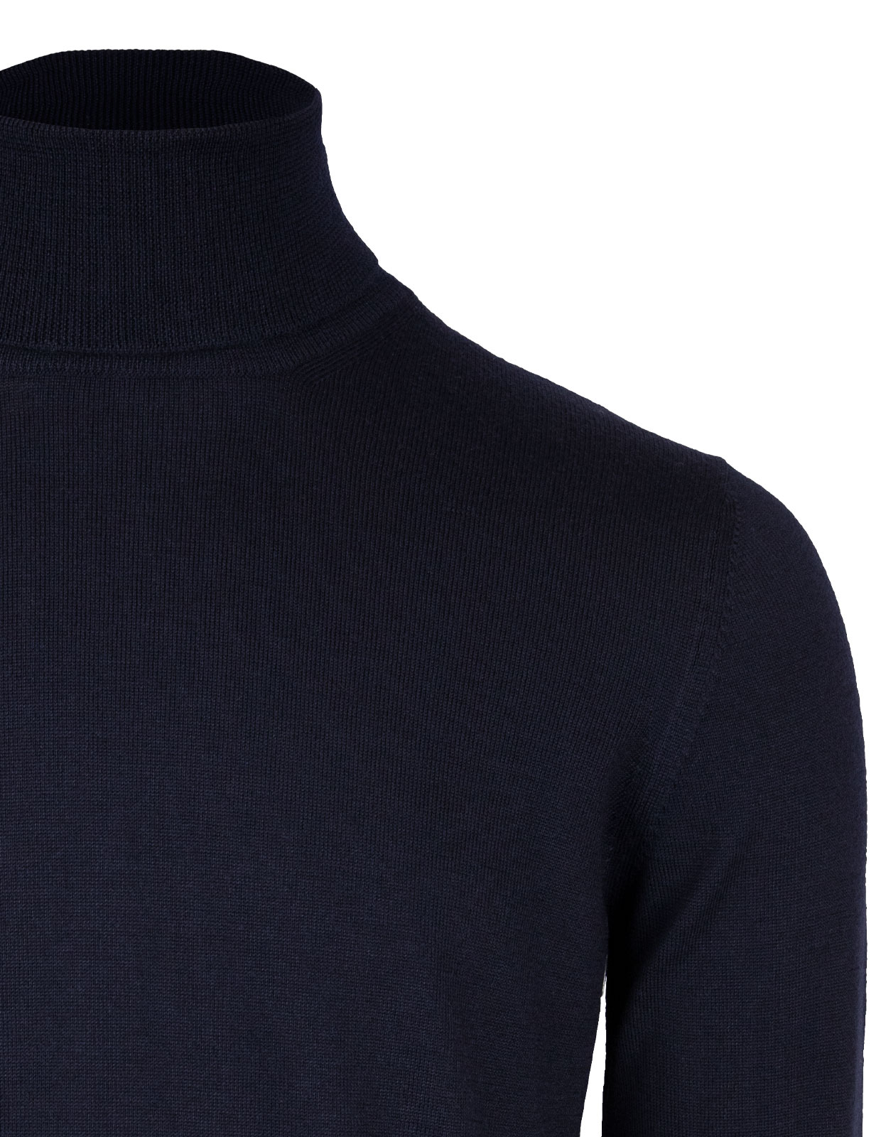 Roll Neck Fashion Fit Extra Fine Merino Navy Stl 46