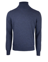 Roll Neck Fashion Fit Extra Fine Merino Denim Stl 56