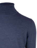 Roll Neck Fashion Fit Extra Fine Merino Denim Stl 52