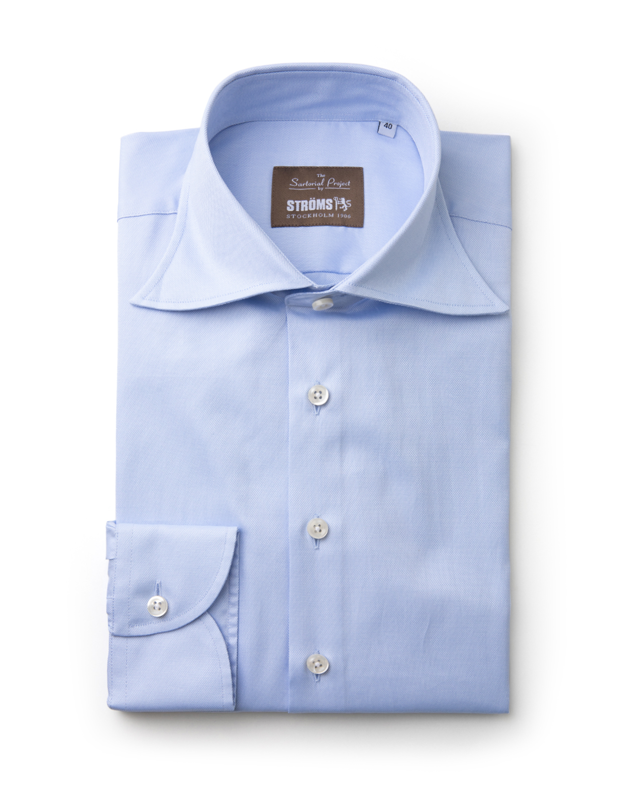Sartorial Shirt Pinpoint Oxford Ljusblå Stl 40
