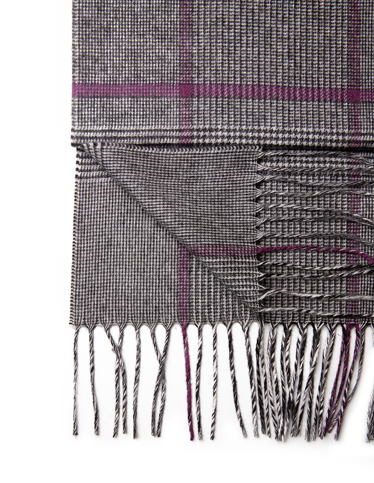 Illinois Scarf Cashmere Grå/Lila