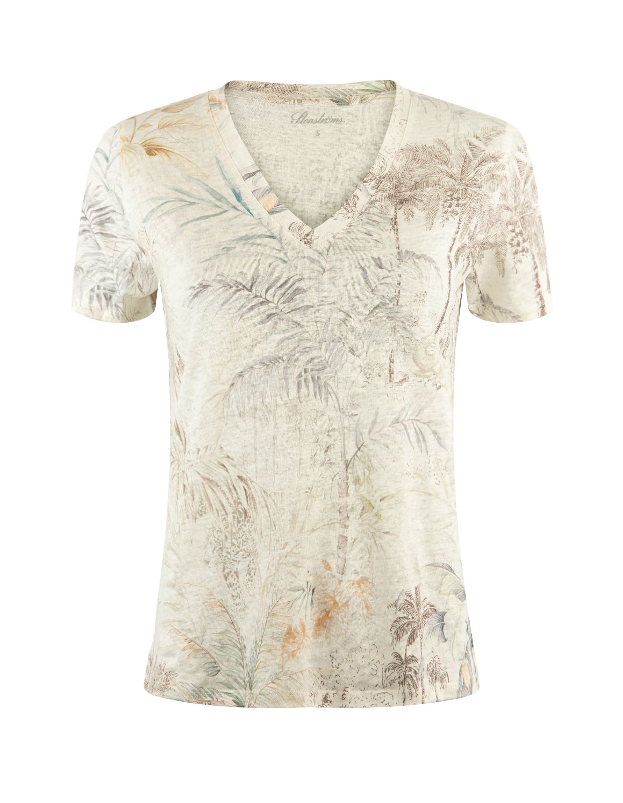 Evy T-Shirt Linne Beige