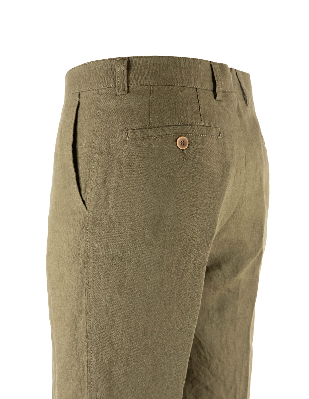 Slacks Shorts Linne Olivgrön Stl 60