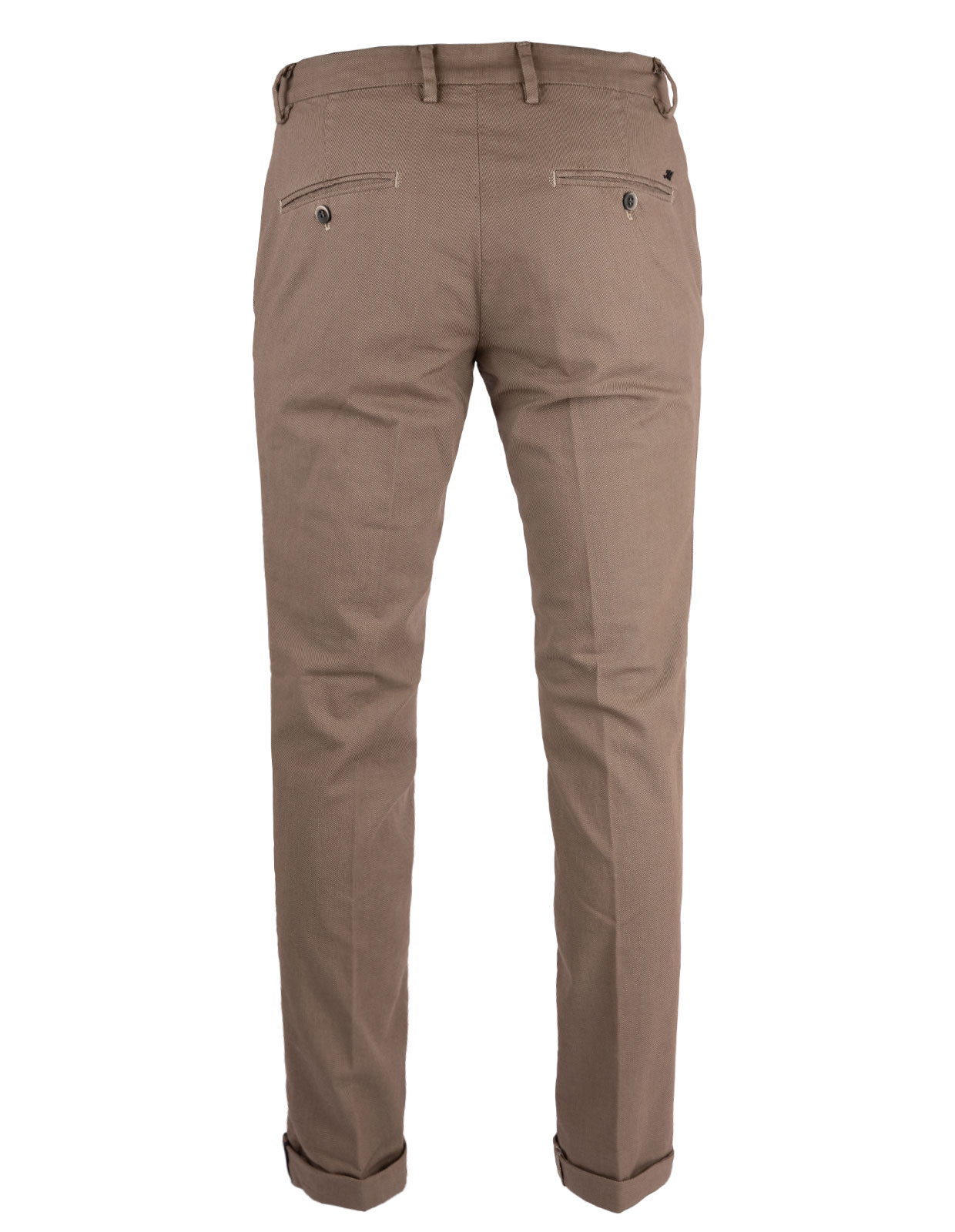 Milano Slim Chinos Micro Pattern Cotton Stretch Ljusbrun