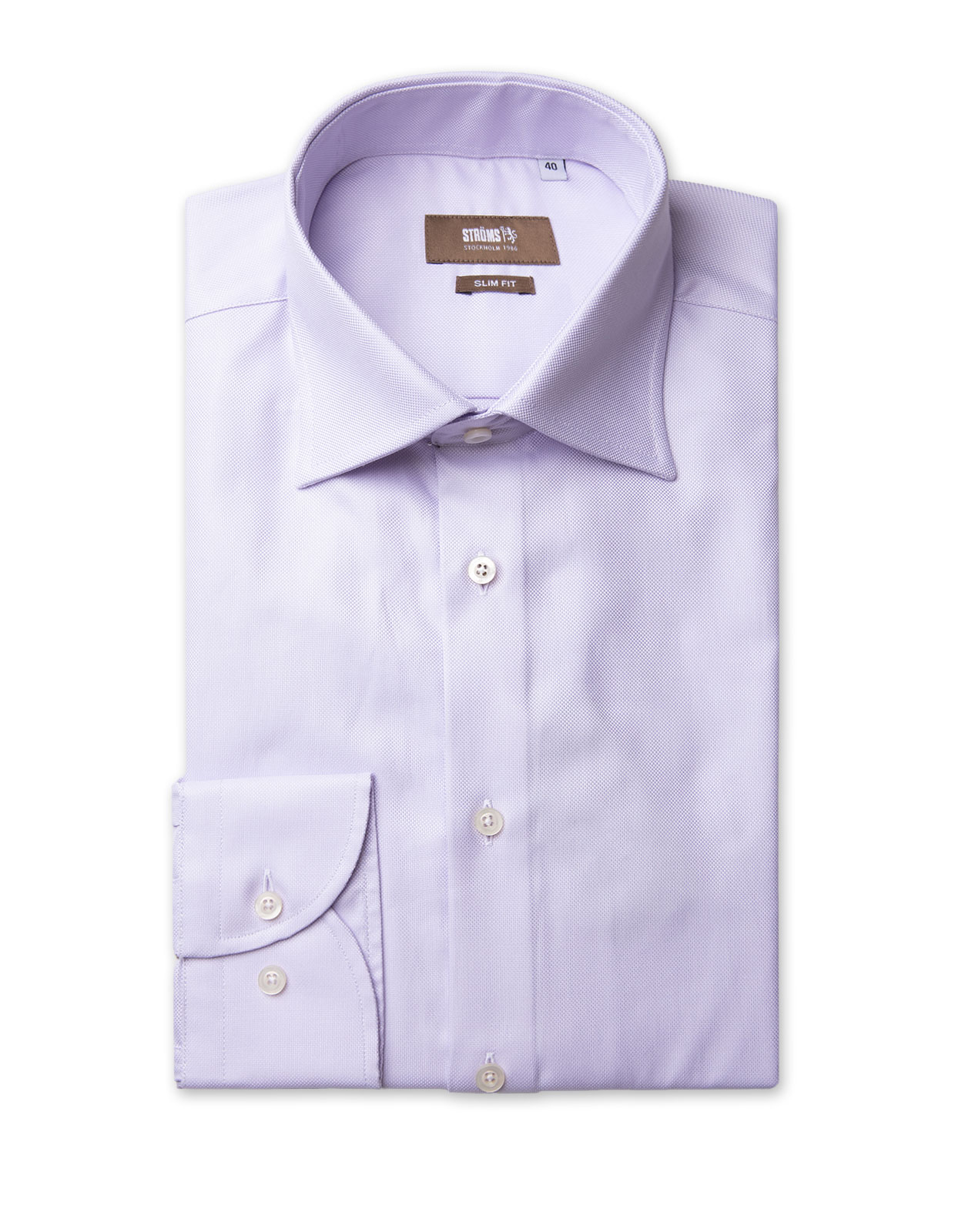 Slim Fit Skjorta Pinpoint Oxford Ljuslila Stl 38