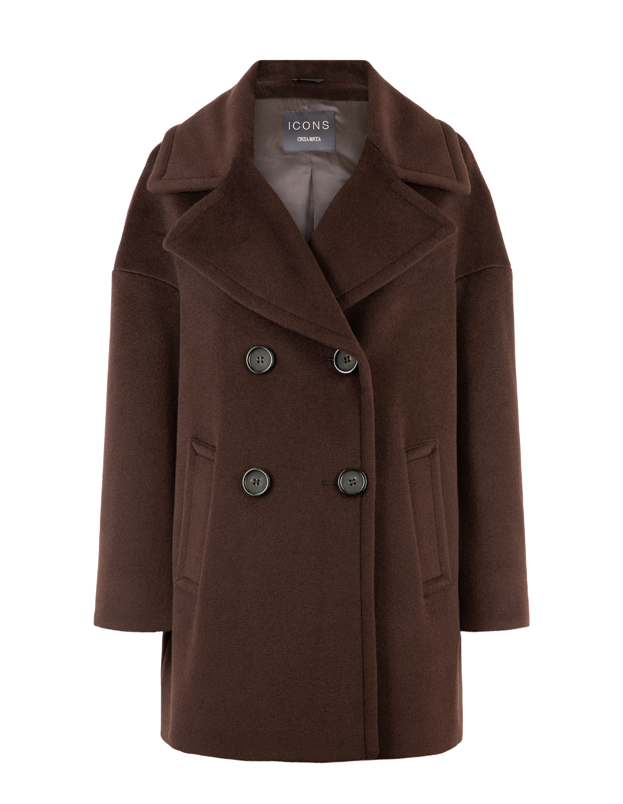 Peacoat Ull Mörkbrun