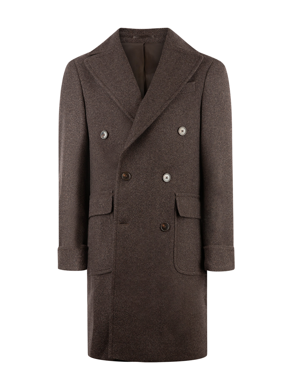 Firenze Polo Coat Ull Cashmere Brun