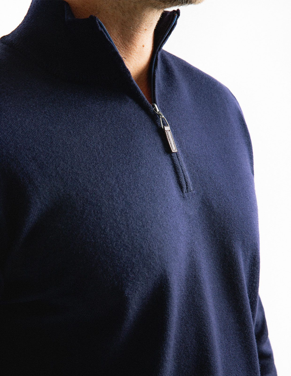 Half Zip Tröja Merinoull Navy Stl XXL