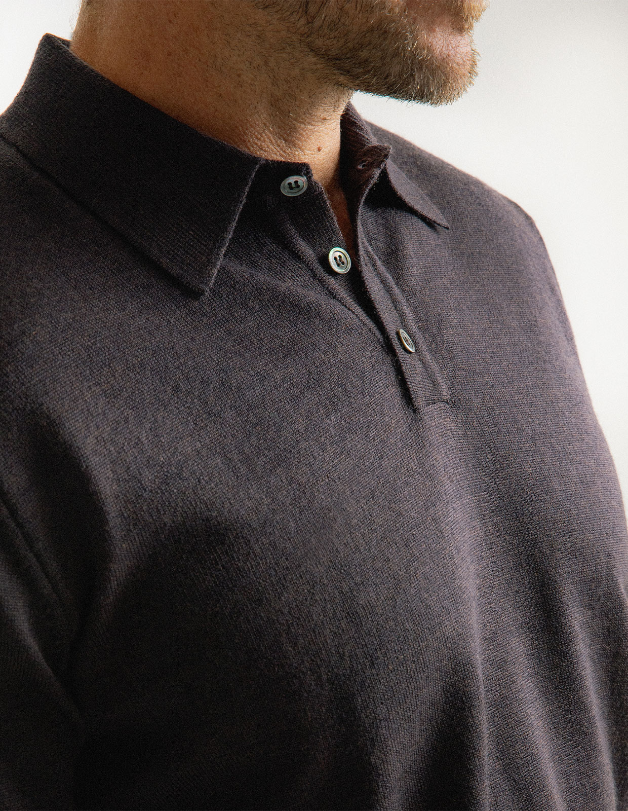 Poloshirt Merino Brun Stl XXL