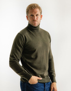 Roll Neck Merino Olive Green Stl M