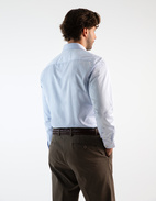 Slim Fit Skjorta Bomull Light Blue Stl 36