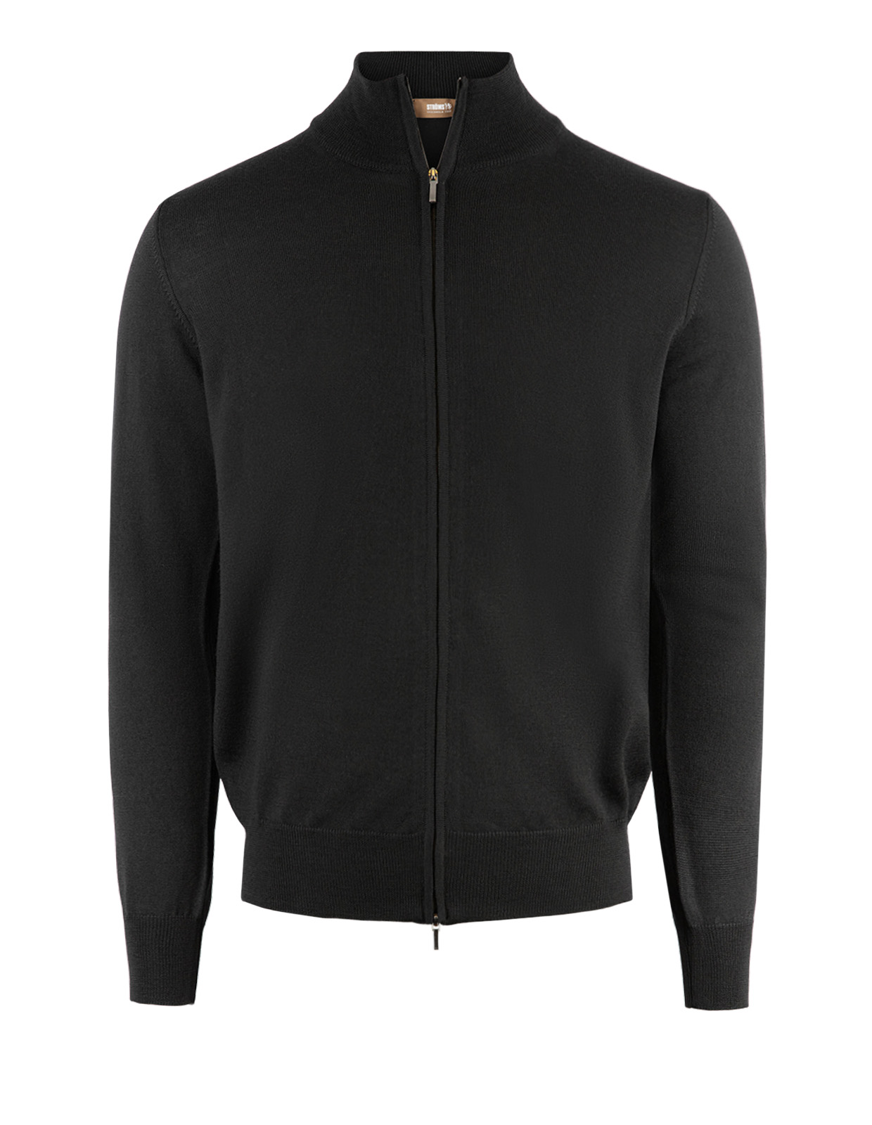 Zip-Cardigan Merinoull Svart