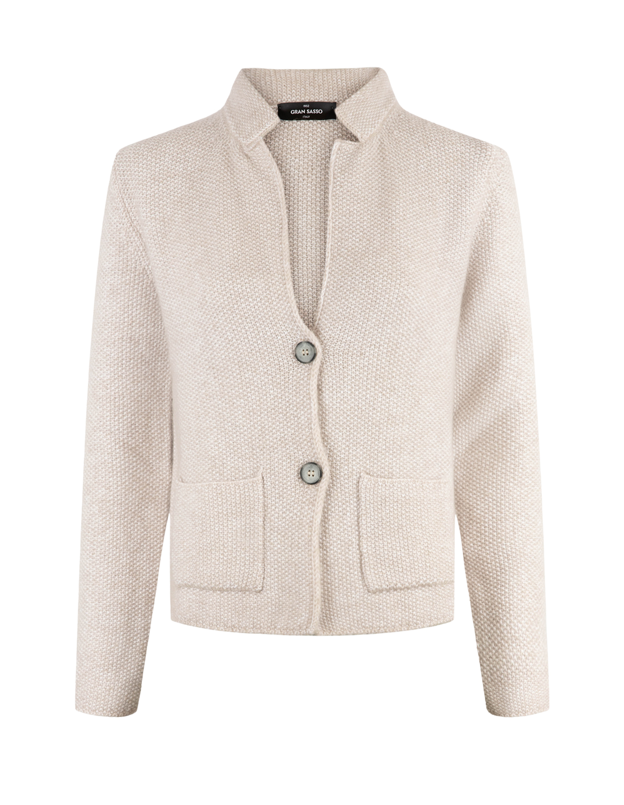 Cardigan Alpacka/Ull Ljusbeige