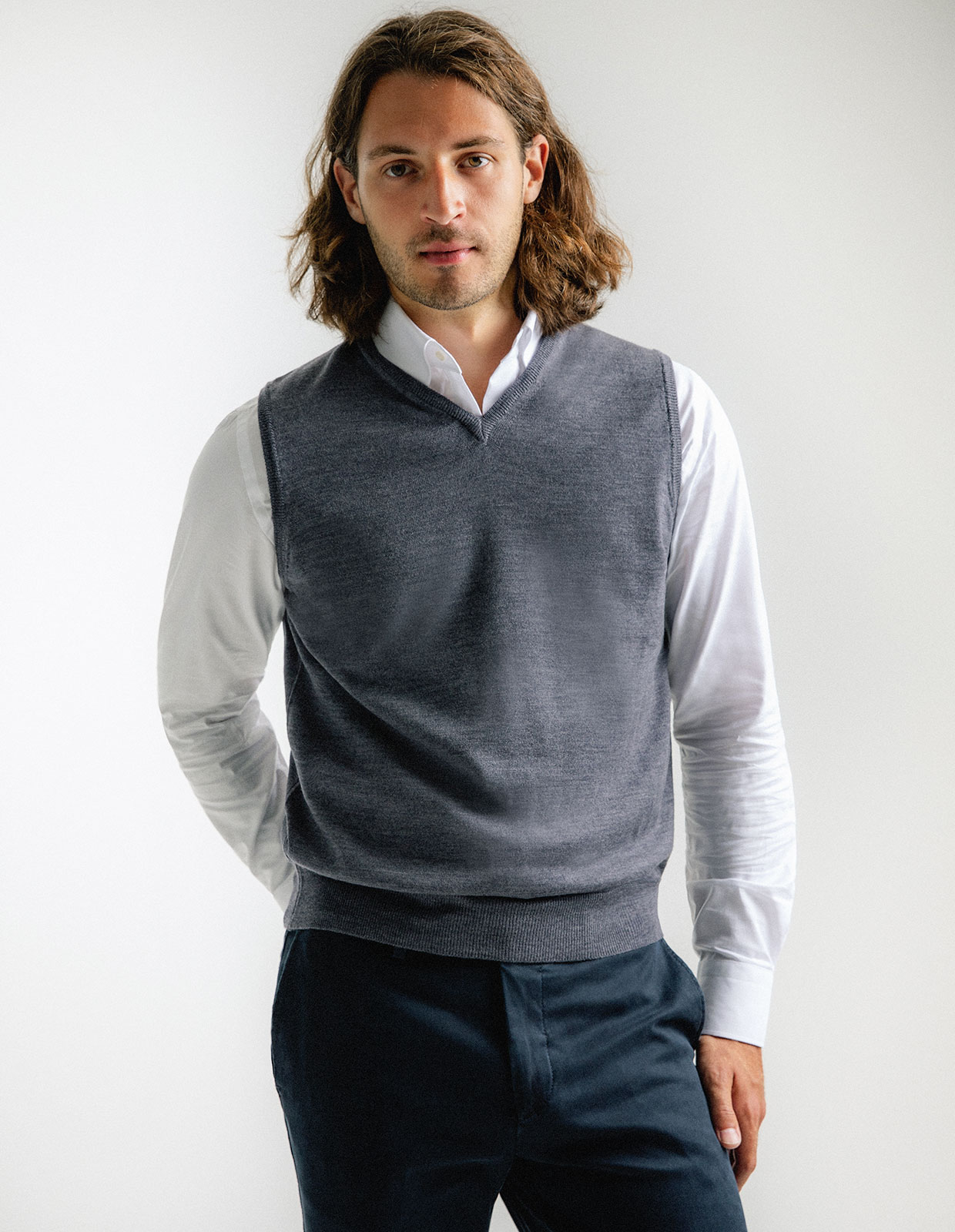 Slipover Merino Flannel Grey