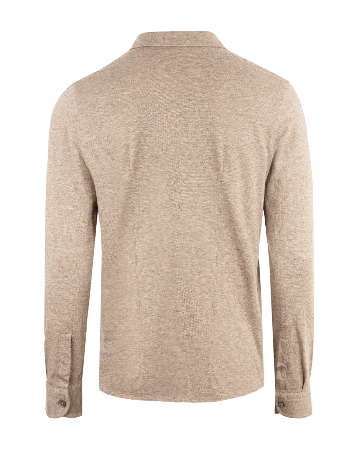 Jerseyskjorta Bomull Cashmere Beige Melerad