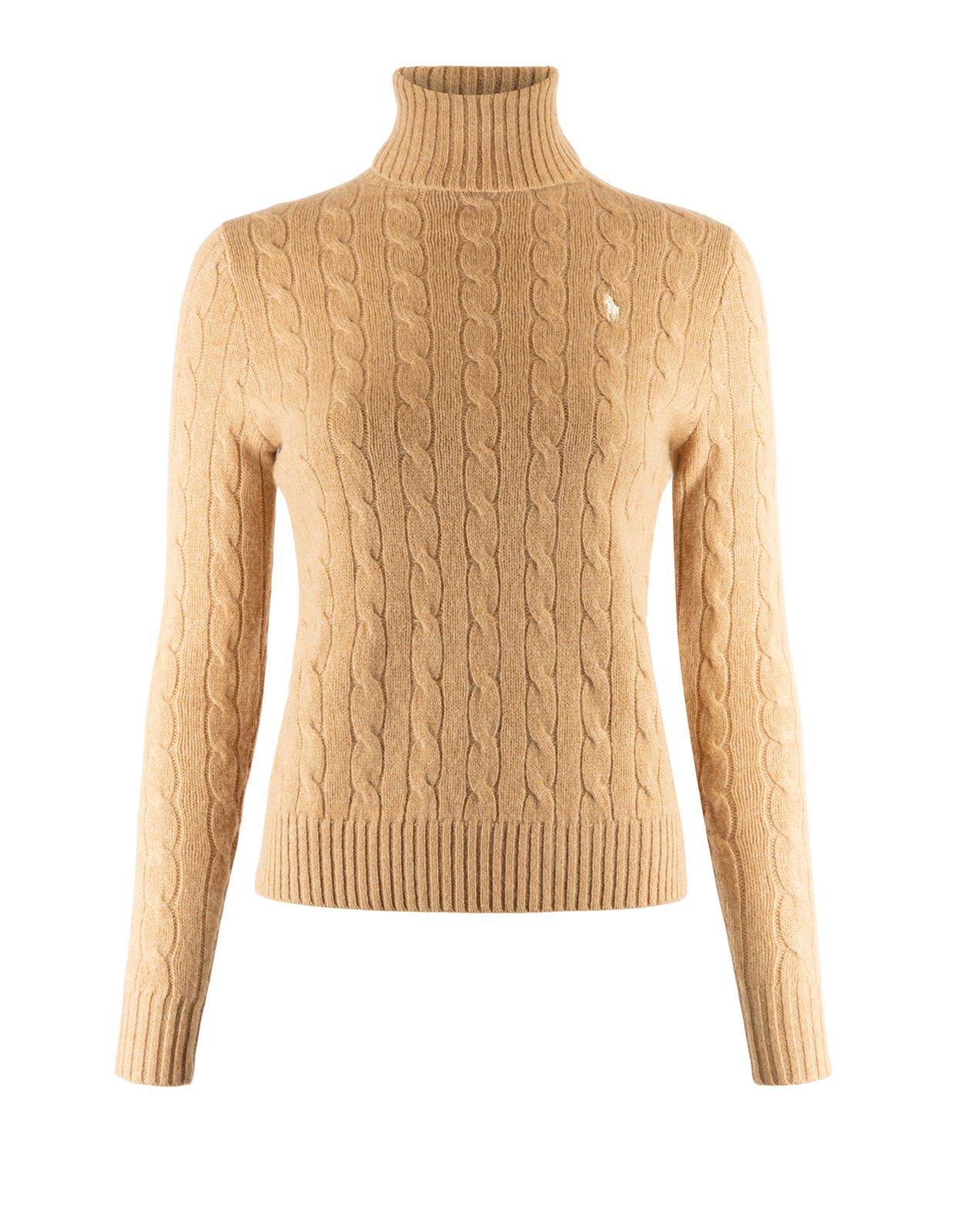 Polotröja Ull/Cashmere Brunbeige