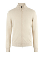 Full Zip Cardigan Cashmere Ljusbeige