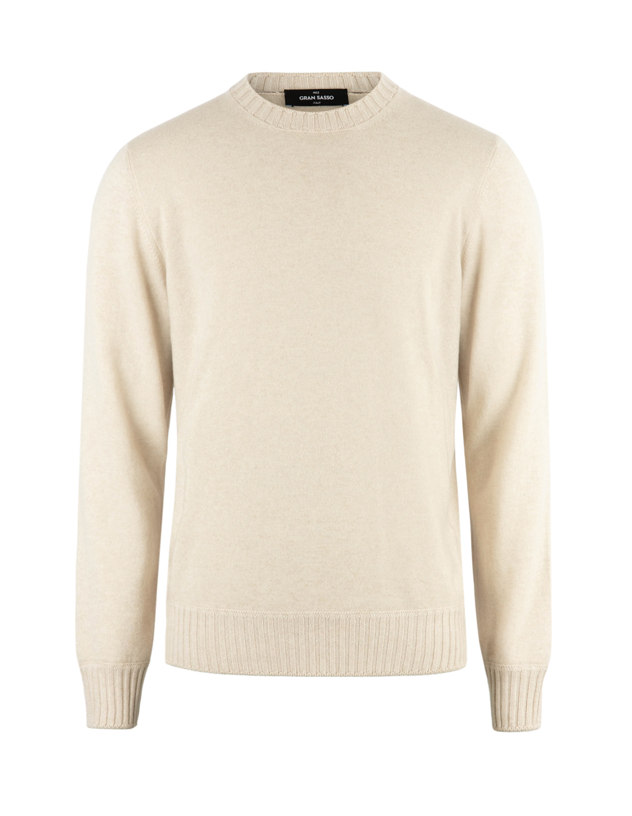 Rundhalsad Tröja Cashmere Benvit