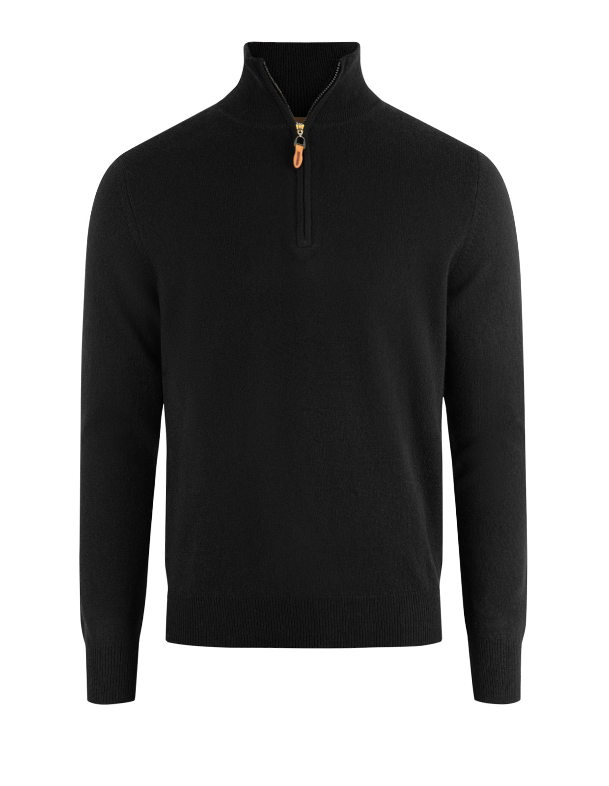 Tröja Zip Cashmere Svart