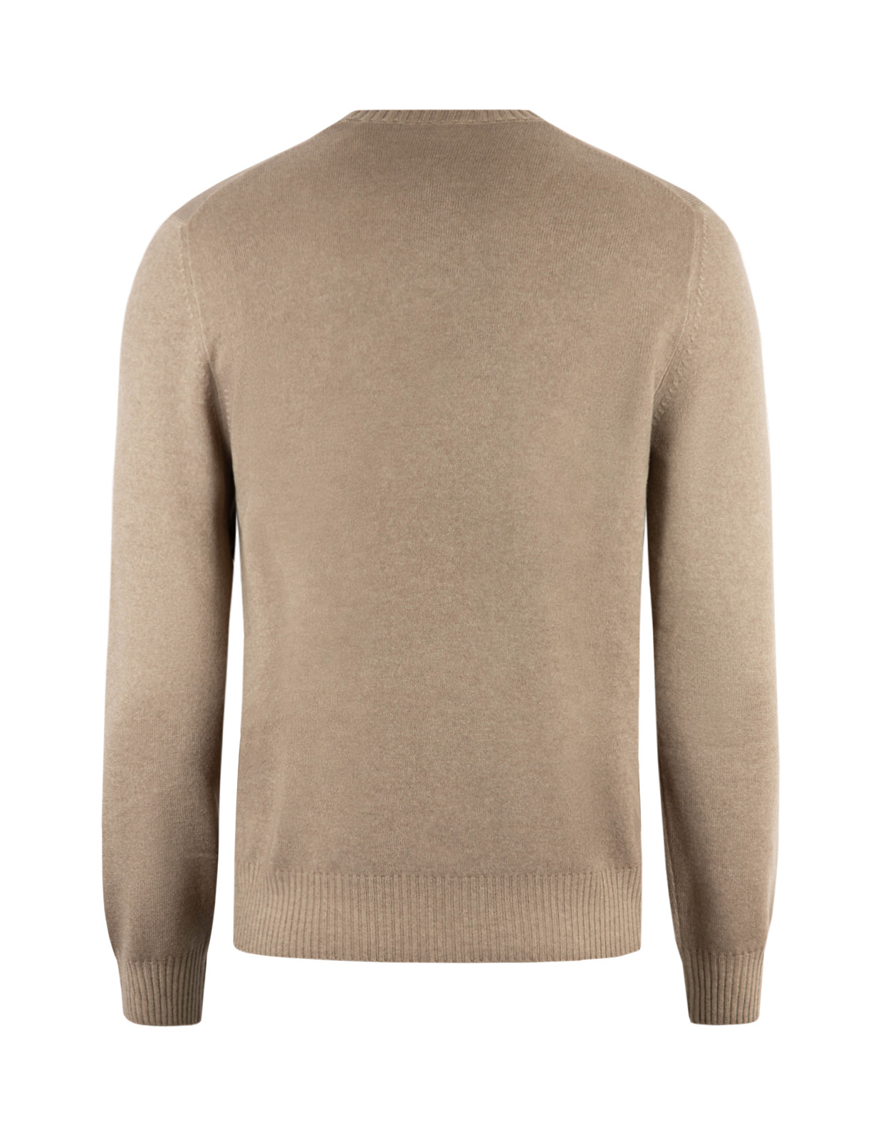 Tröja Rundhals Ull Cashmere Vintage Brun