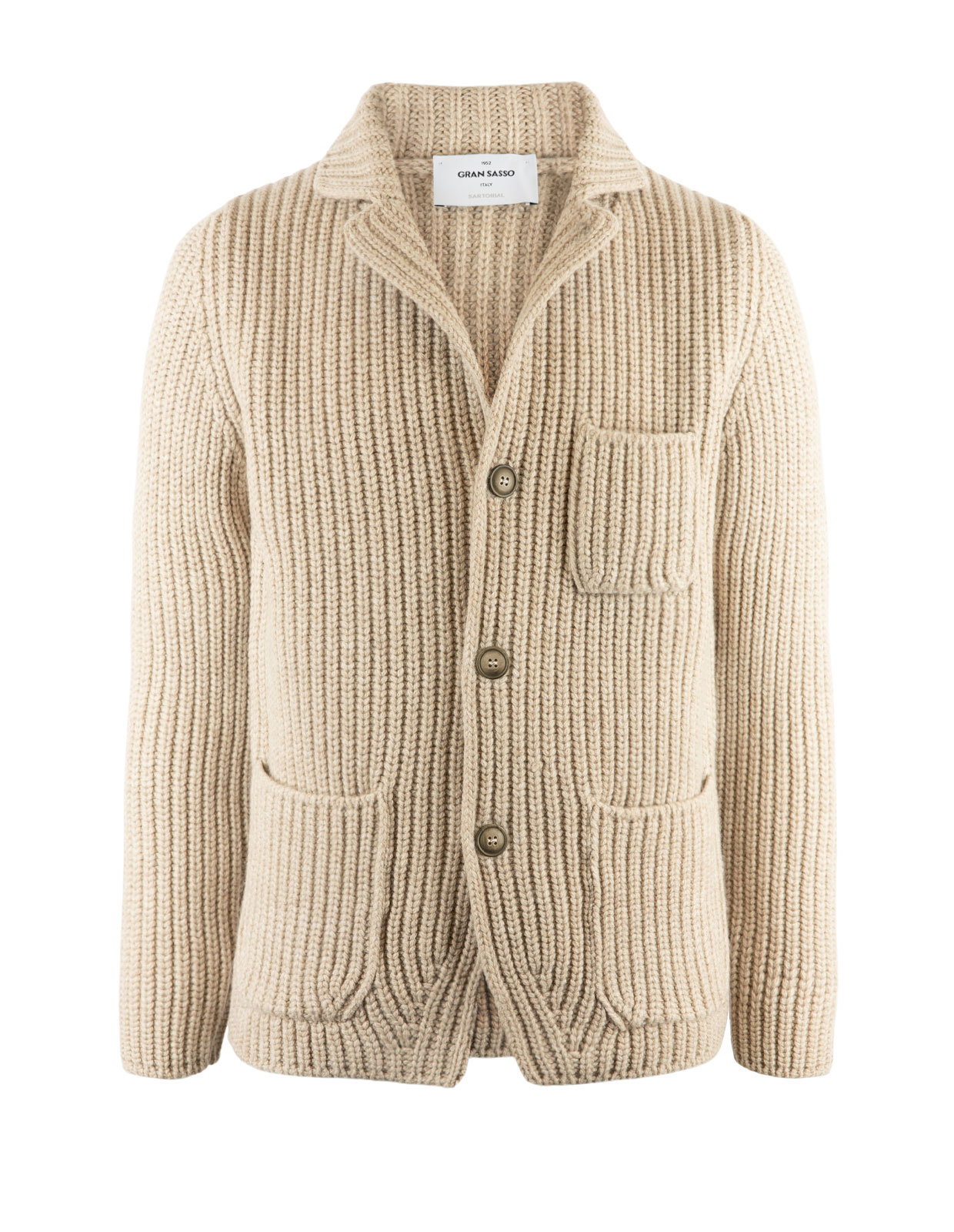 Cardigan Kavaj Ull Ljusbeige