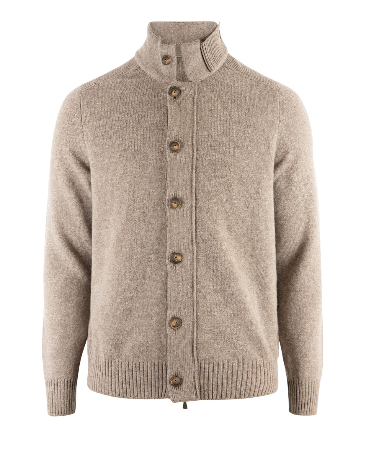 Vespa Giubbino Cardigan Ull Gråbeige