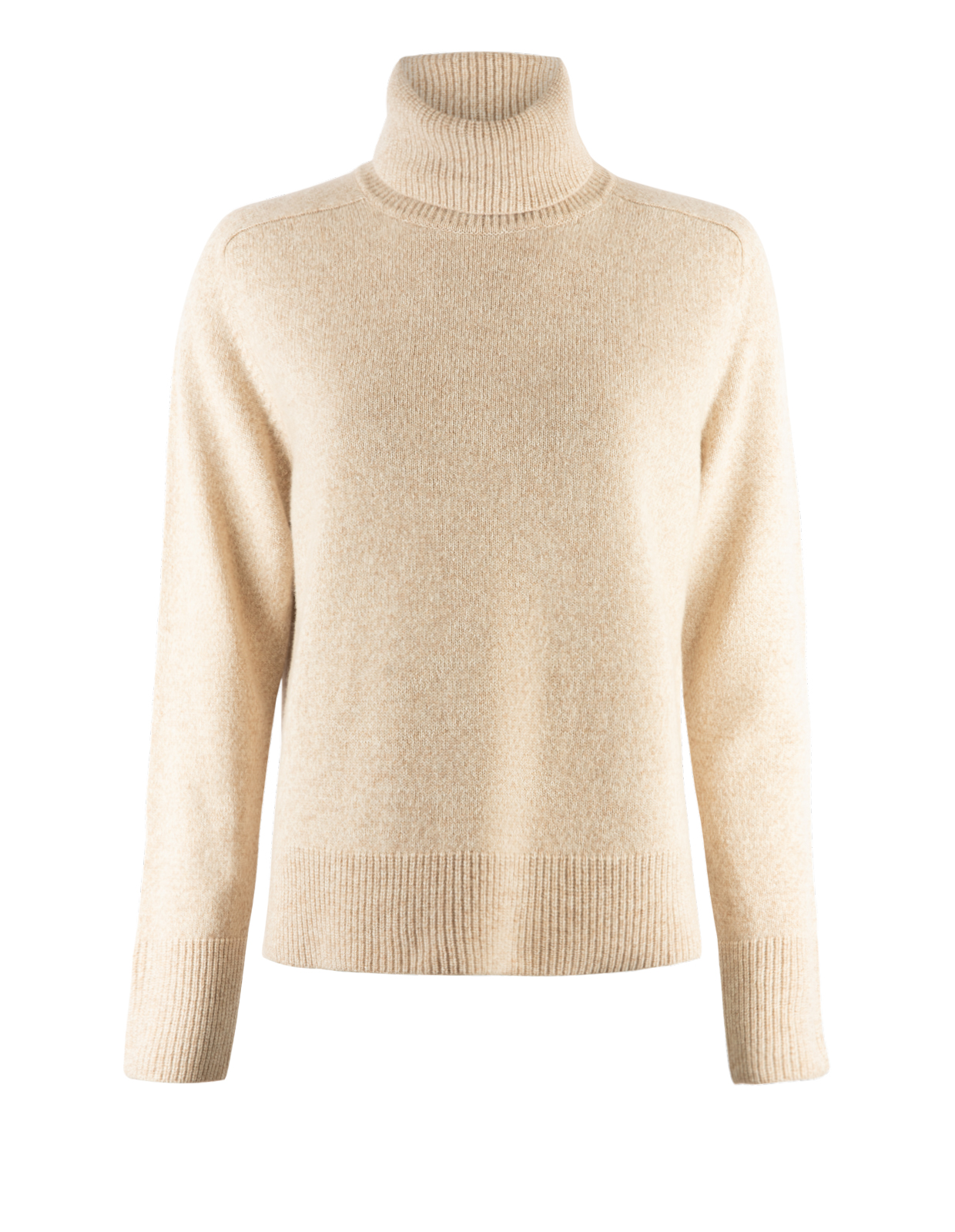 Polotröja Merinoull/Cashmere Beigemelange