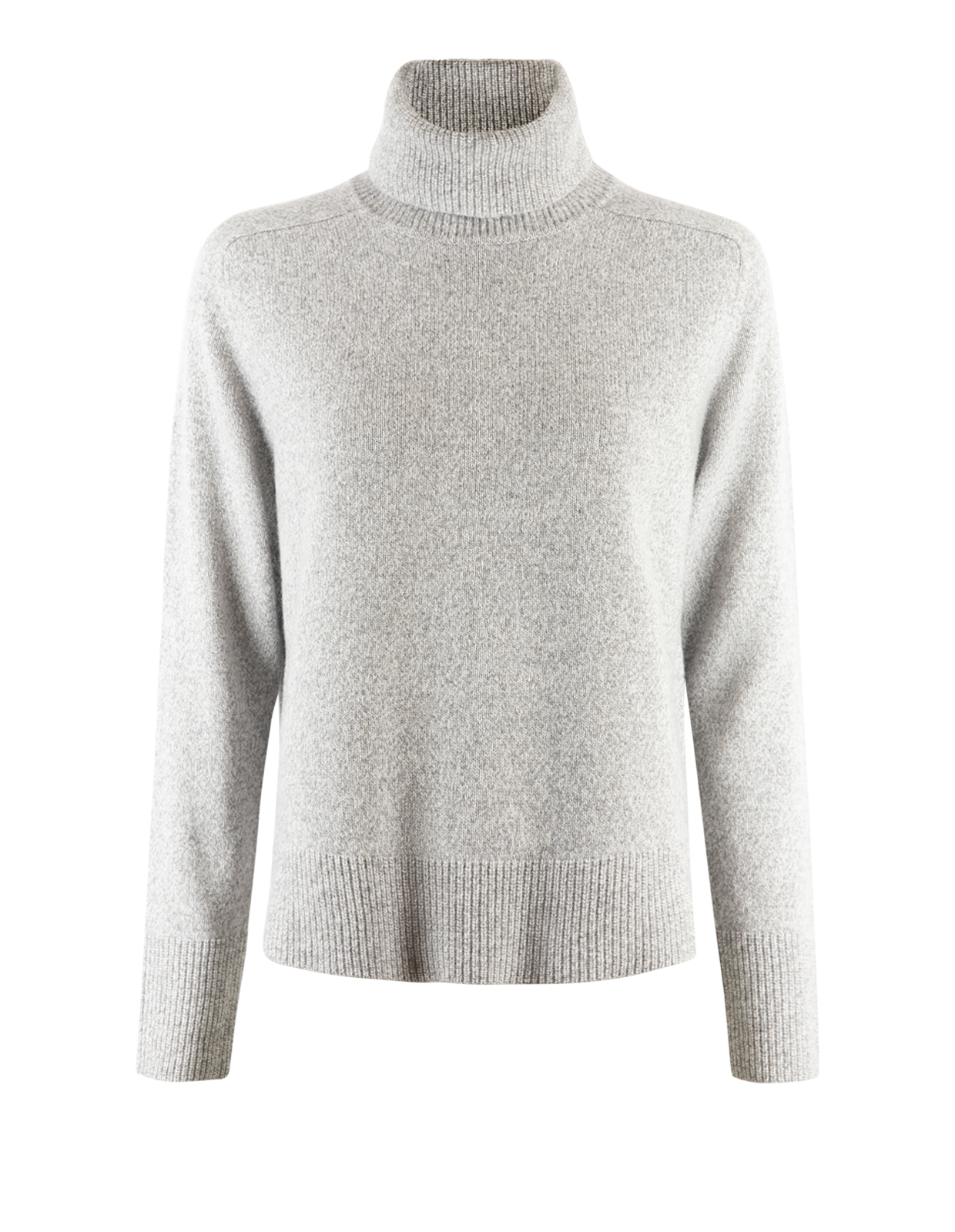 Polotröja Merinoull/Cashmere Gråmelange