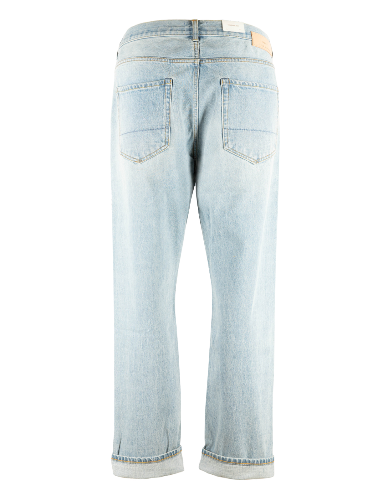 Rudolfo Jeans Selvedge Tvättade Ljusblå