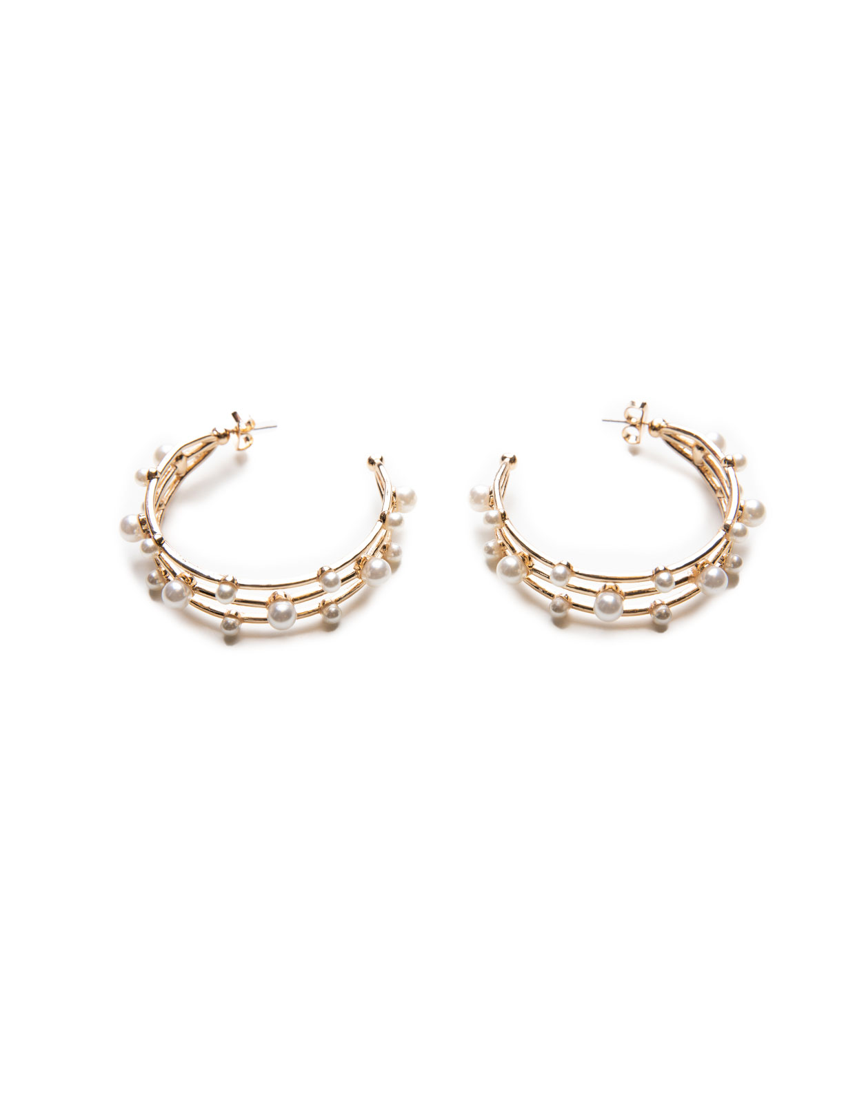 Pearl Hoops Örhängen Pärlor/Guld