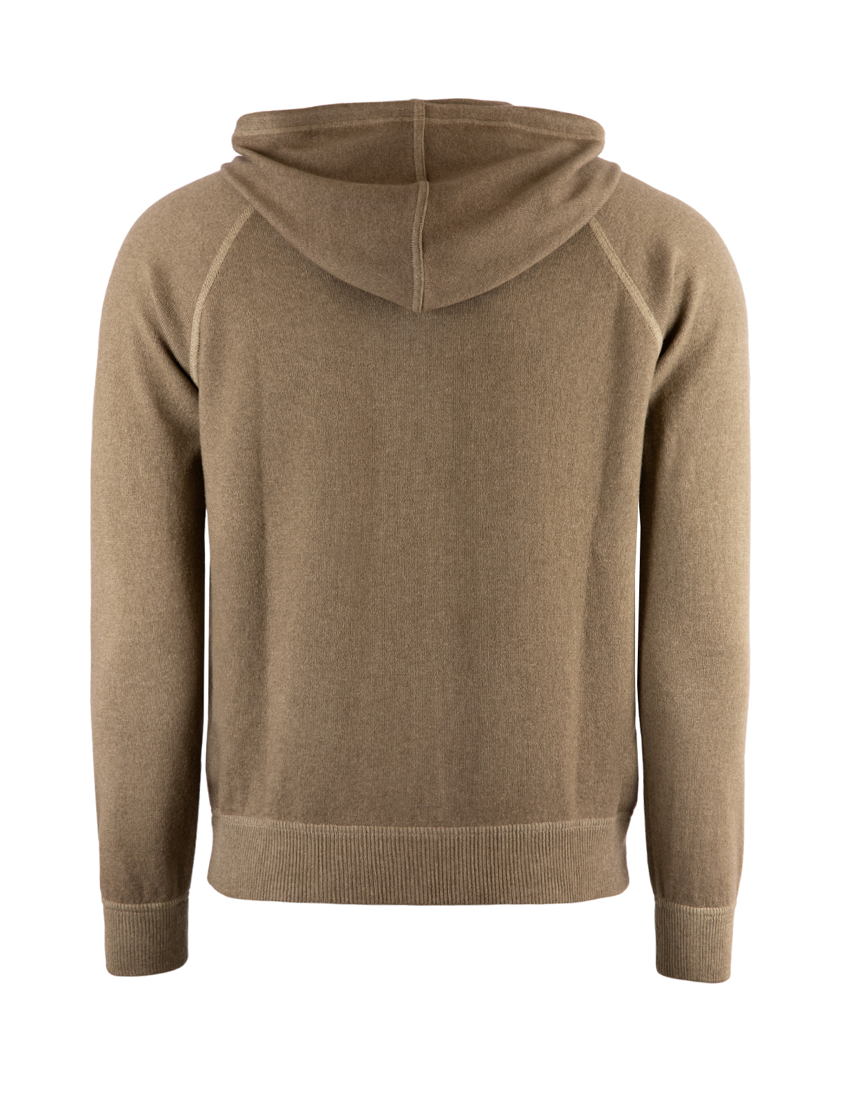 Full Zip Cashmere Blend Hoodie Grönmelerad